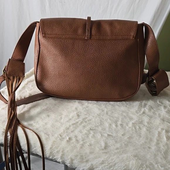 Express Brown Fringe Cross Body Purse - Picture 3 of 8